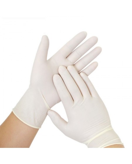 Lot de 100 gants en vinyle jetables à usage unique sans latex non-poudrés  taille L de qualité Tiga-Med : : Bricolage